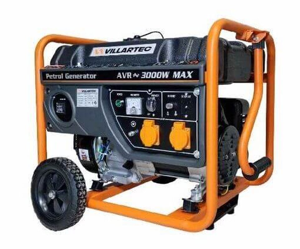 Генератор бензиновый VILLARTEC GG3400 [2.6 кВт, 220В, бак 15л,]