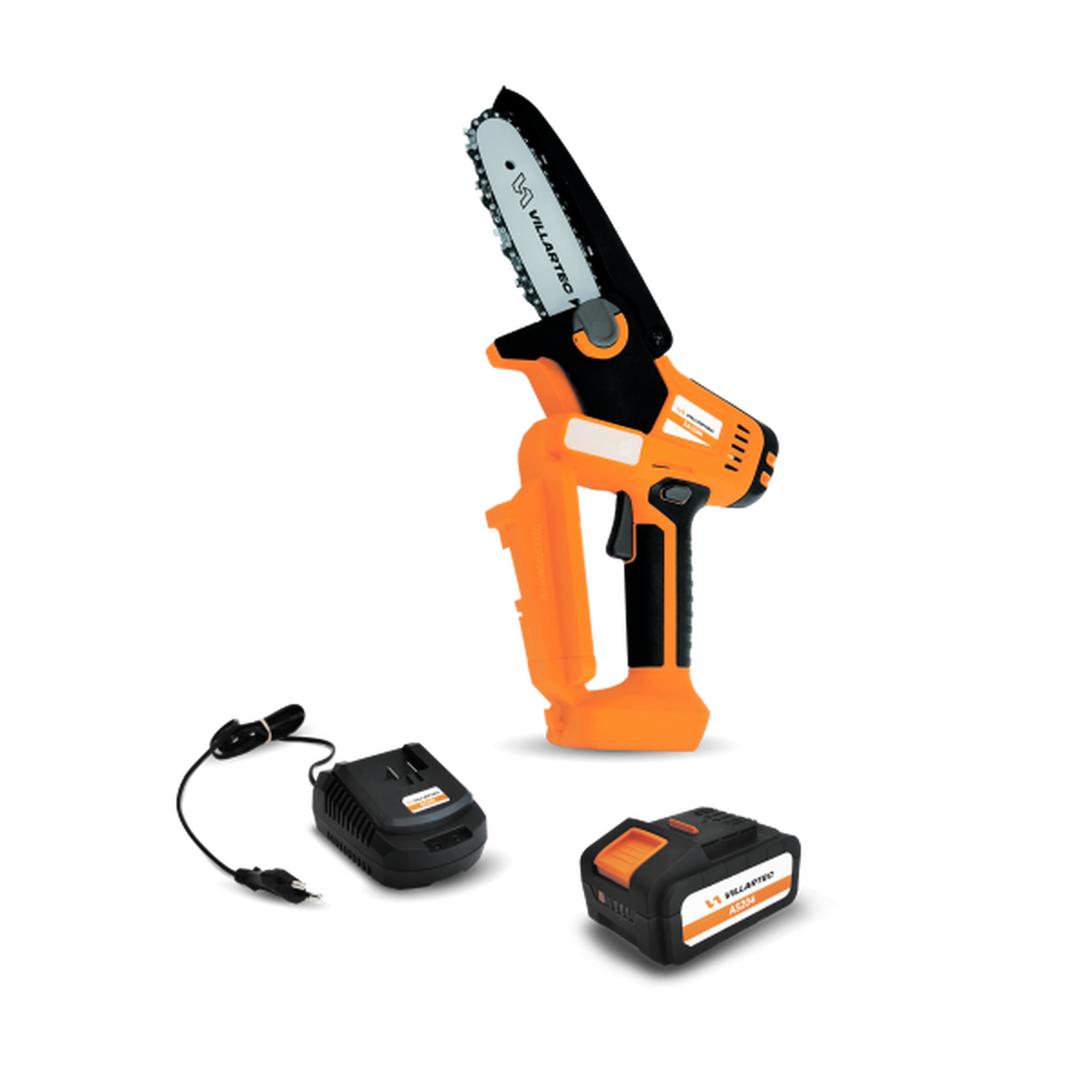 Пила цепная аккумуляторная VILLARTEC SA20MSet [20В, 1х4.0 Aч, з/у]