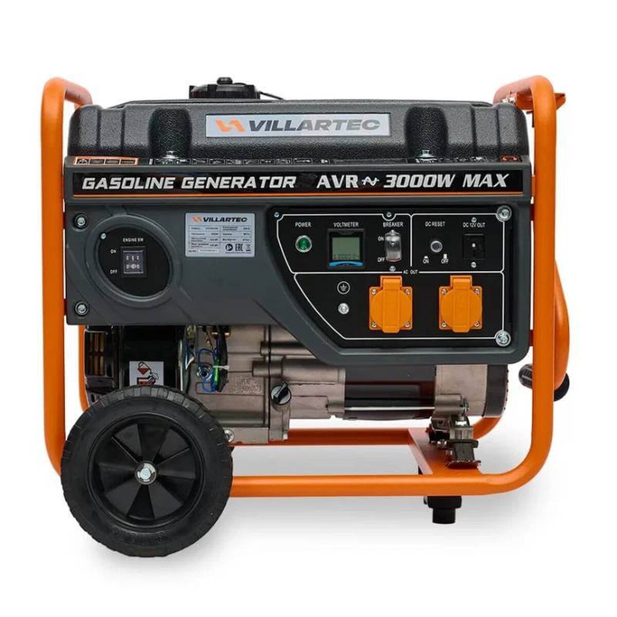 Генератор бензиновый VILLARTEC GG3400W [3.0 кВт, 220В, ручной стартер]