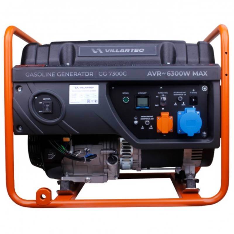 Генератор бензиновый Villartec GG7300C (2102740000) [6.3 кВт, 220В, бак 25л, ручной стартер]