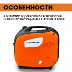 Генератор бензиновый инверторный VILLARTEC GI188S [ 2,0 кВт, 220В]
