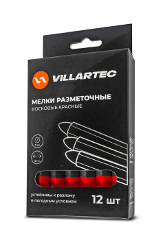 Мелки красные VILLARTEC, 12 шт. (5009230000)
