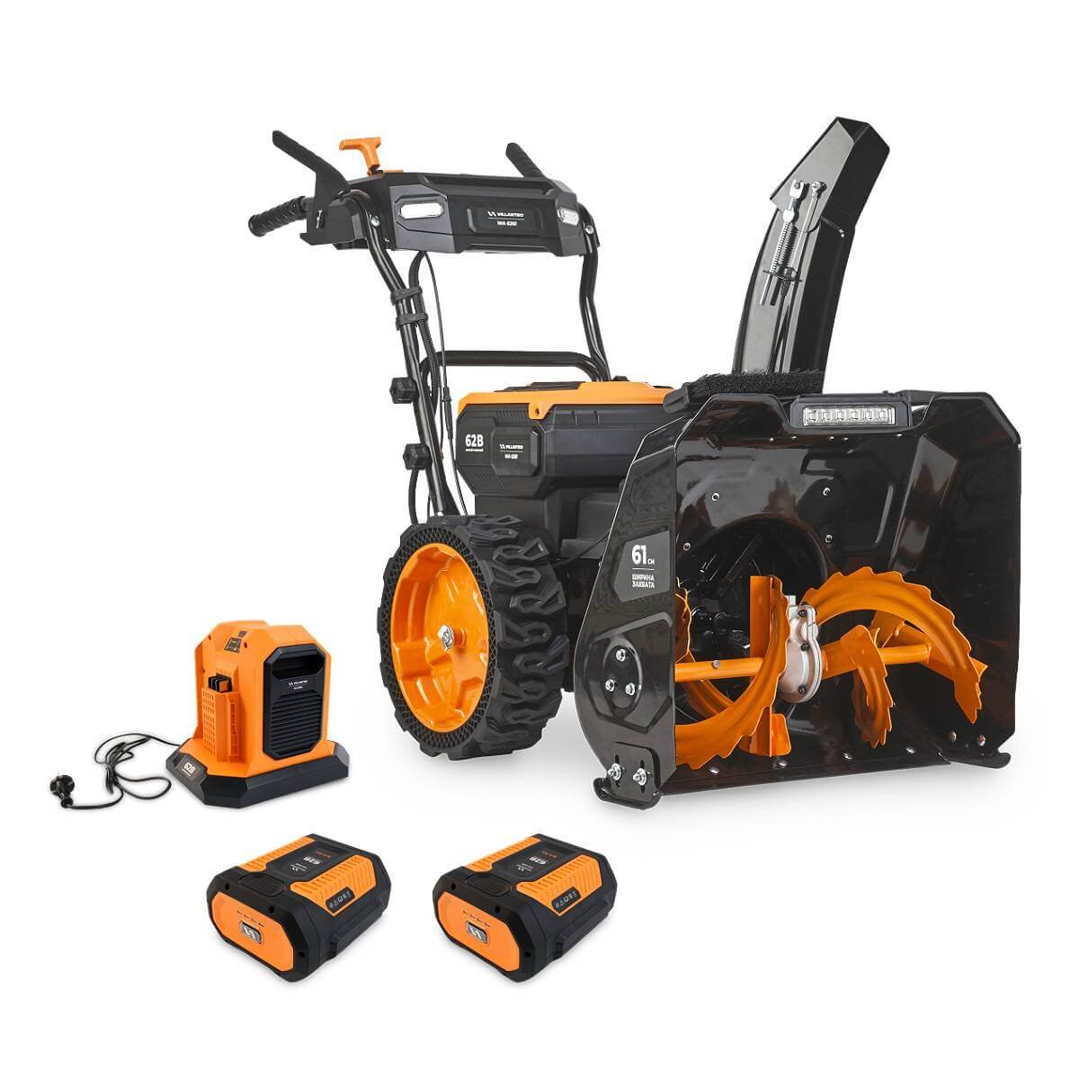 Снегоуборщик аккумуляторный самоходный VILLARTEC WA6261 SET (WA6261Set8n)