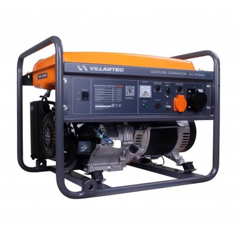 Генератор бензиновый Villartec GGM7200C (2102070000) [6.3 кВт, 220В, бак 25л, ручной стартер]