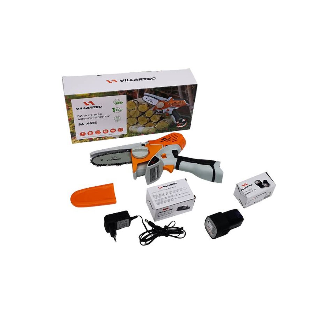 Пила садовая аккумуляторная VILLARTEC SA1462S SET (1201150001) [14.4В, 1х1.5 Ач, з/у]