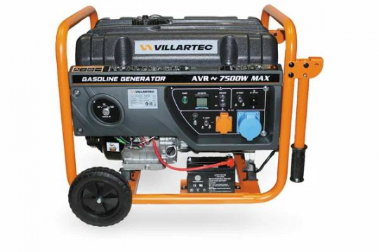 Генератор бензиновый VILLARTEC (GG8300EWC) [7.5 кВт, 12/230В, бак 25л, электростартер]