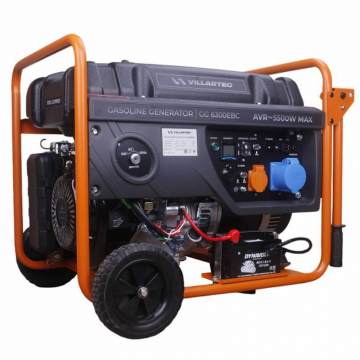 Генератор бензиновый Villartec GG6300EBC (2102650100) [5.5 кВт, 220В, бак 25л, электростартер]