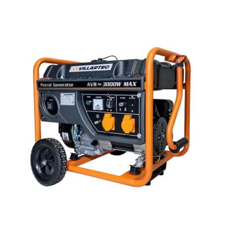 Генератор бензиновый VILLARTEC GG3400W [3.0 кВт, 220В, ручной стартер]